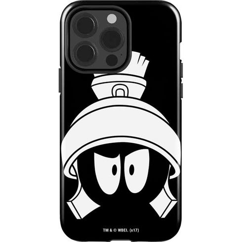 Looney Tunes Marvin the Martian Black and White iPhone 15 Pro Impact Case
